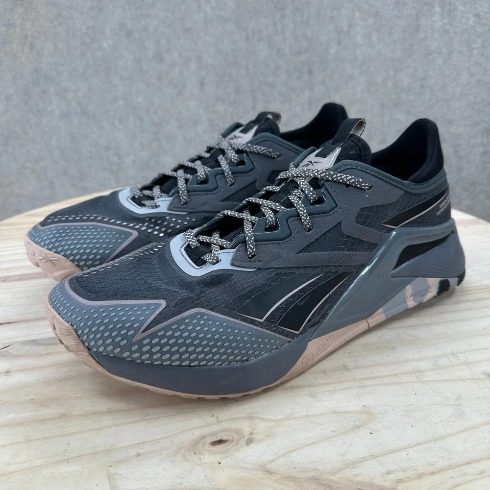 Reebok Nano X2 Adventure Amusement Grey Black‎ Training Shoes Mens 11.5